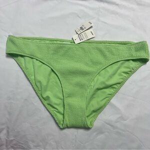 American Eagle Aerie Shine Rib Full Coverage Bikini Bottom Green Size XL